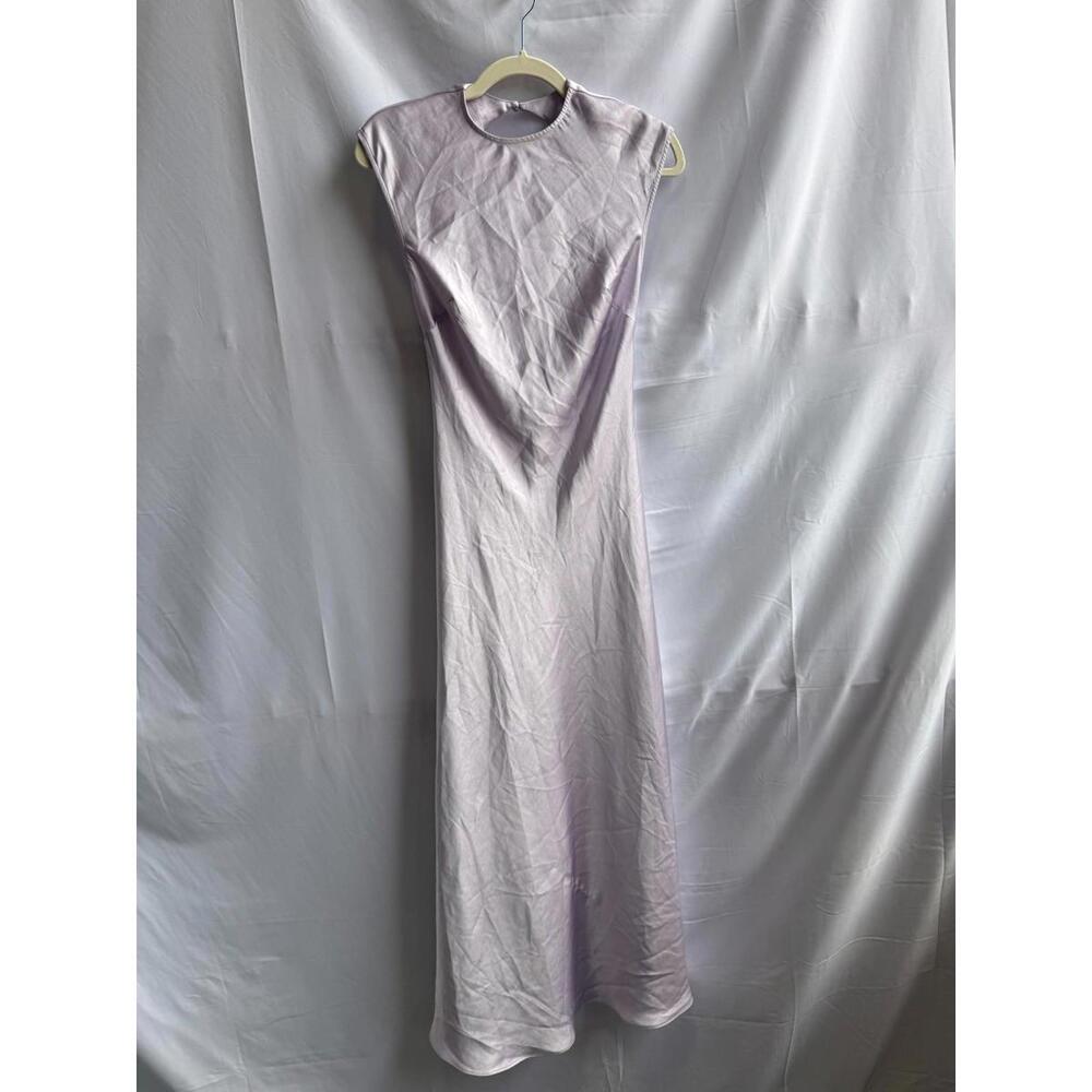 Bardot Peggy A-Line Satin Slip Dress Size XS with Fabric Pull - Picture 4 of 14